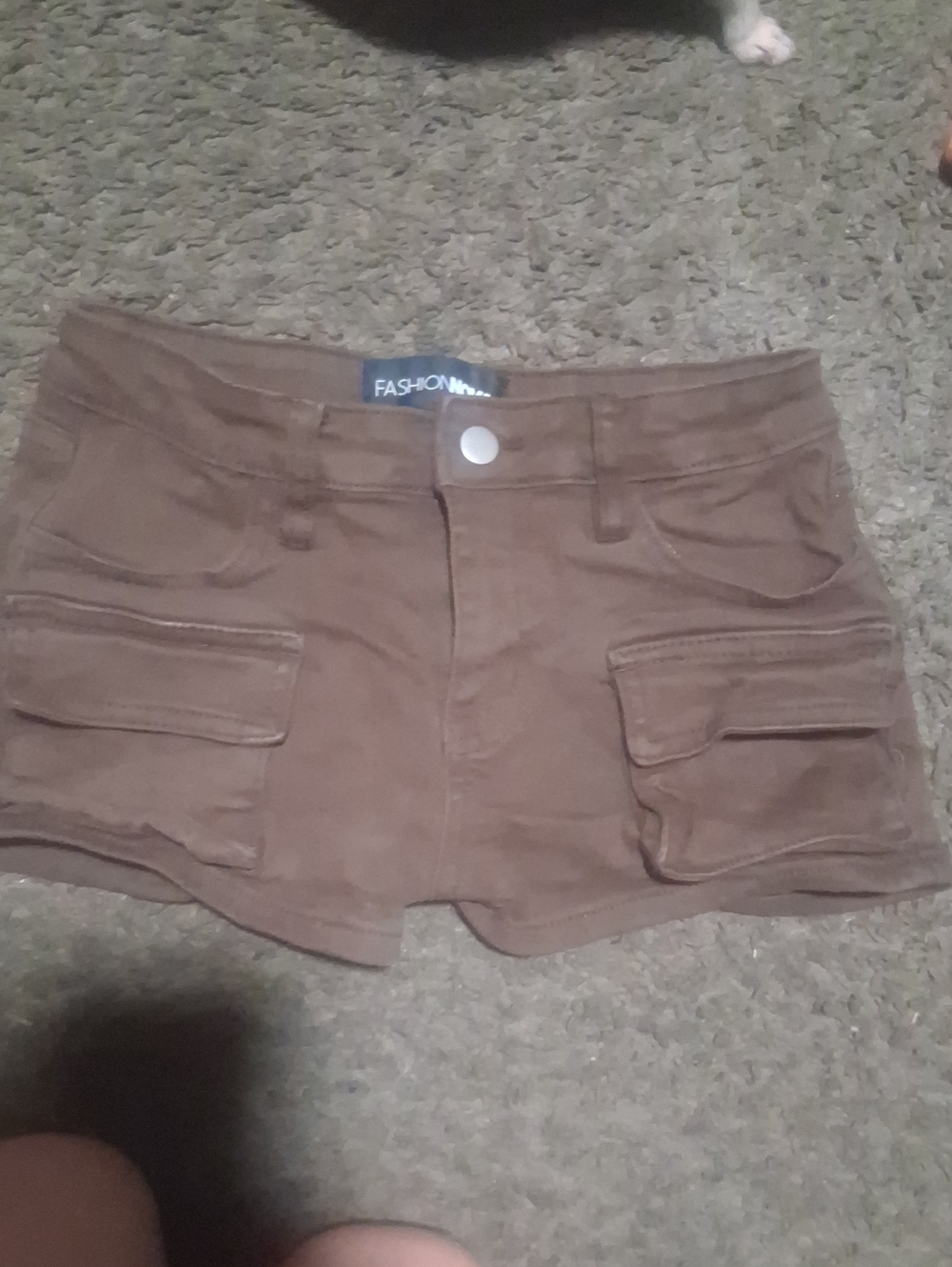 Fashion Nova Brown Cargo Pocket Women's Shorts